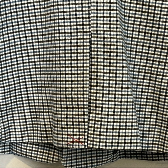 A New Day Oversized Plaid One Button Blazer Size L Pocket Blue Gray Academia NEW - Picture 9 of 15